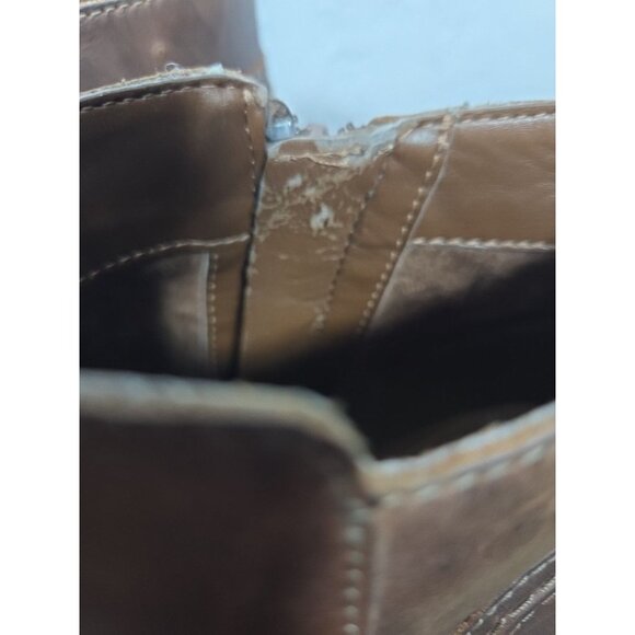 Clarks Carleta Artisan Womens Size 8.5 Brown Leather Ankle Booties Boots Shoes - Picture 8 of 9